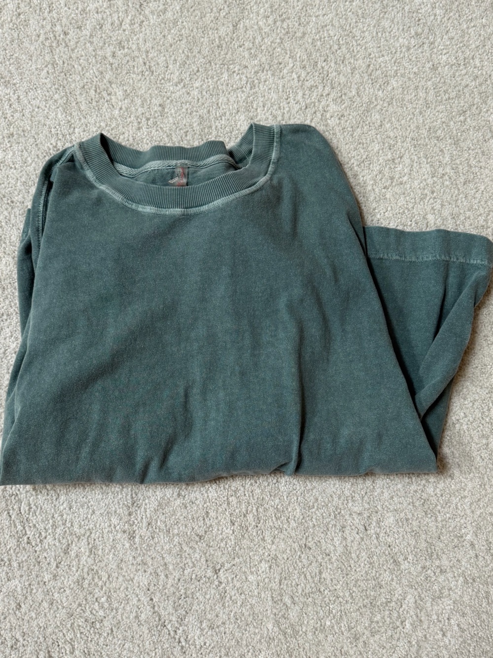 Free People Forest Green Long Sleeve Tee